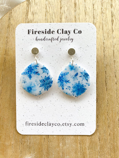 Snowflake Dew Drop Dangles