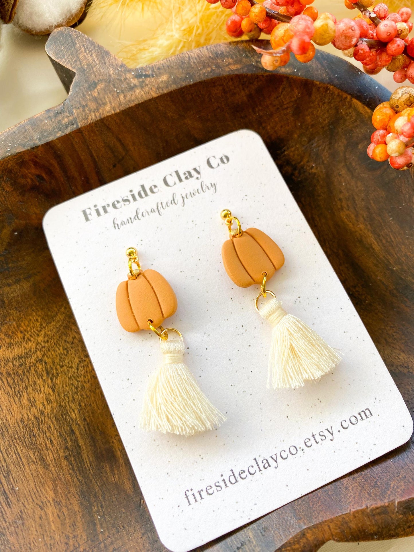 Pumpkin Tassel Dangle