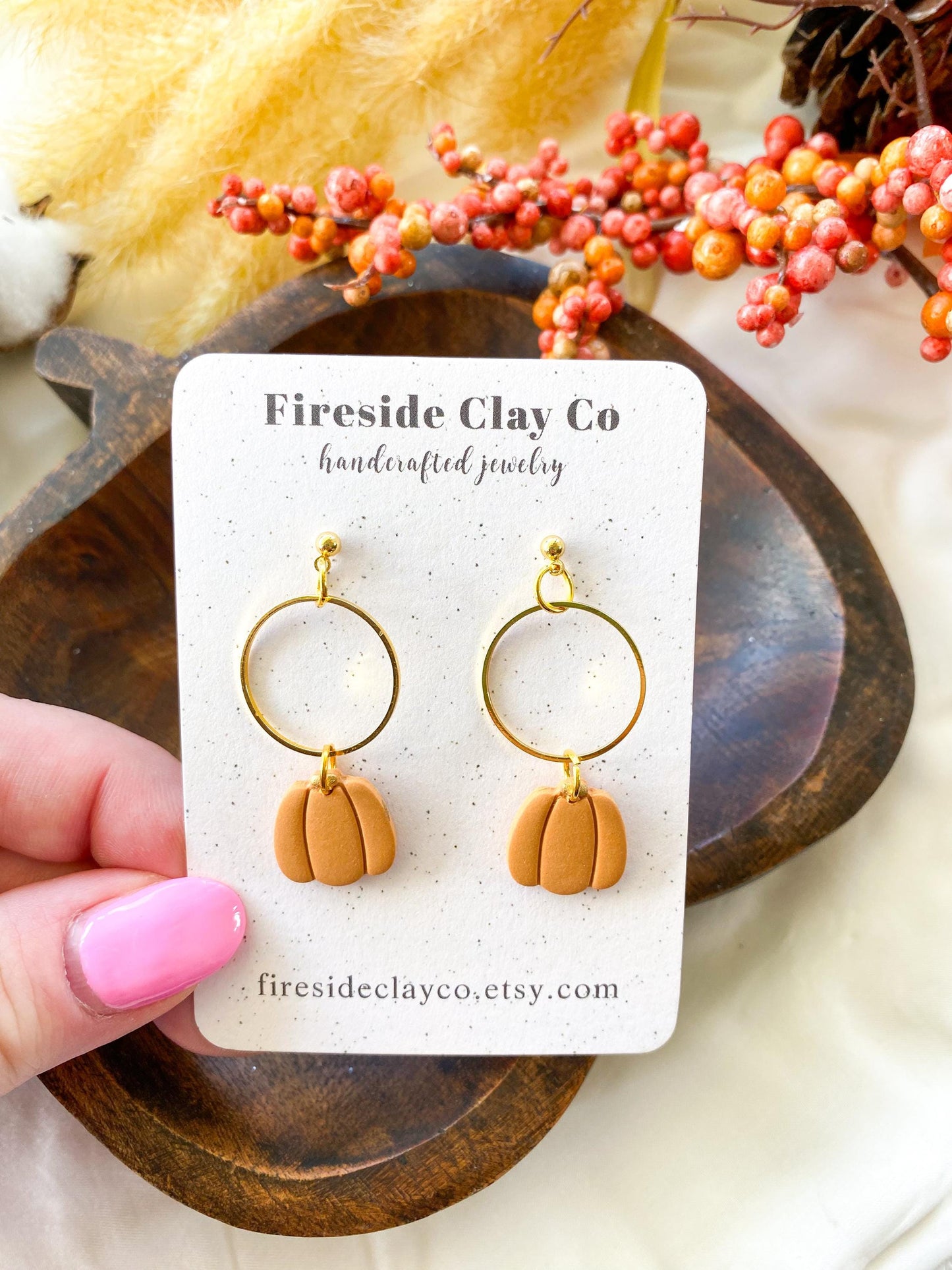 Pumpkin Hoop Dangle